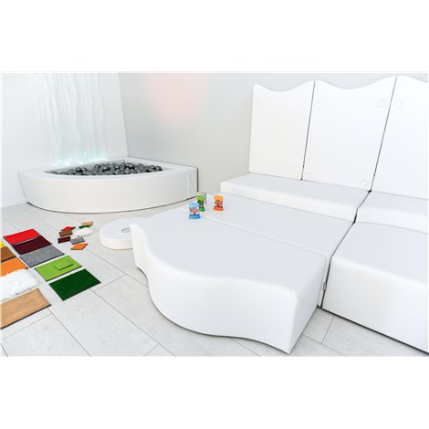 Piscina de colt pentru bile White, 160x160x40 cm, cu certificat Oeko-Tex, cresa si gradinita - poza 4