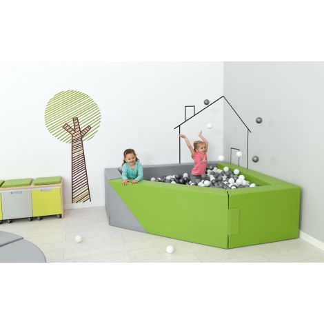 Piscina de colt triunghiulara cu 2000 bile incluse, laturi 2 x 2 m, latura diagonala 158 cm, 60 cm inaltime - poza 4