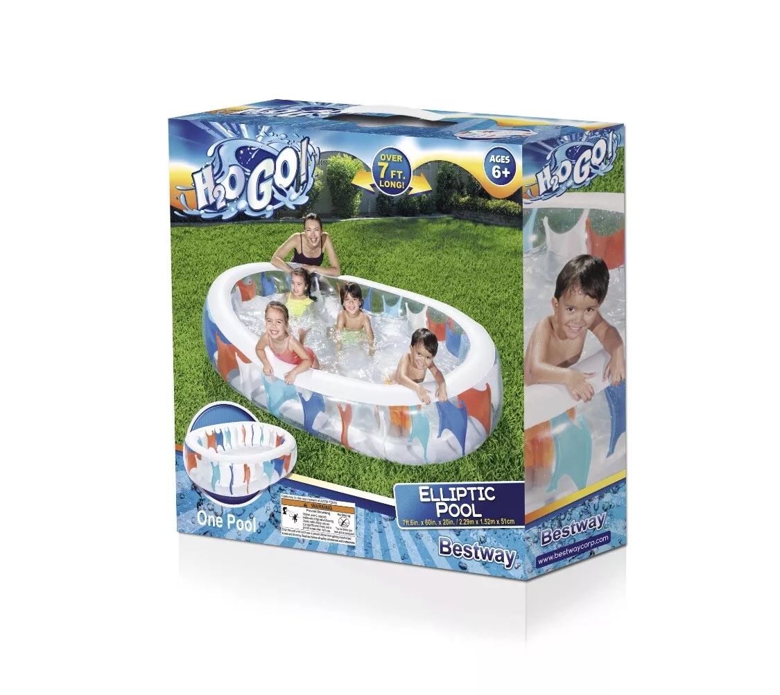 Piscina gonflabila pentru copii Bestway Elliptic 229x152x51 cm - poza 4
