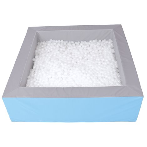 Piscina patrata 2x2 m, inaltime 60 cm, cu lumina colorata si 3000 bile incluse - poza 1