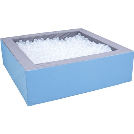 Piscina patrata 2x2 m, inaltime 60 cm, cu lumina colorata si 3000 bile incluse - poza 2