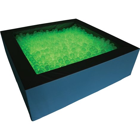Piscina patrata 2x2 m, inaltime 60 cm, cu lumina colorata si 3000 bile incluse - poza 3