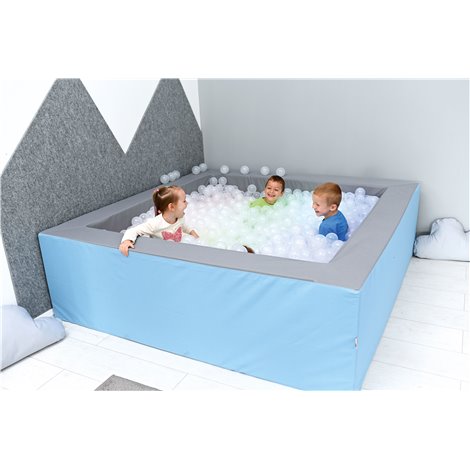 Piscina patrata 2x2 m, inaltime 60 cm, cu lumina si 3000 bile incluse - poza 2