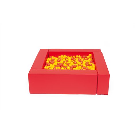 Piscina pentru bile Red, 140x140x41 cm, cu certificat Oeko-Tex, cresa si gradinita - poza 1