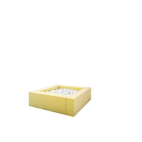 Piscina pentru bile Yellow, 140x140x41 cm, cu certificat Oeko-Tex, cresa si gradinita - poza 1