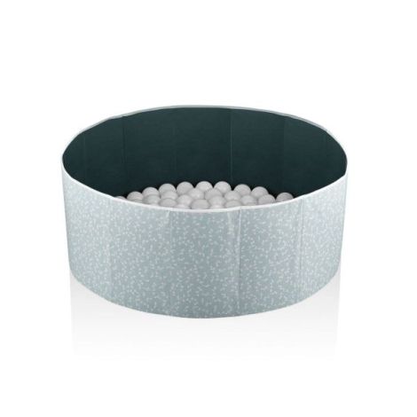 Piscina uscata cu bile, BabyJem, 30x83 cm, 100 bile albe (Culoare: Somon) - poza 3