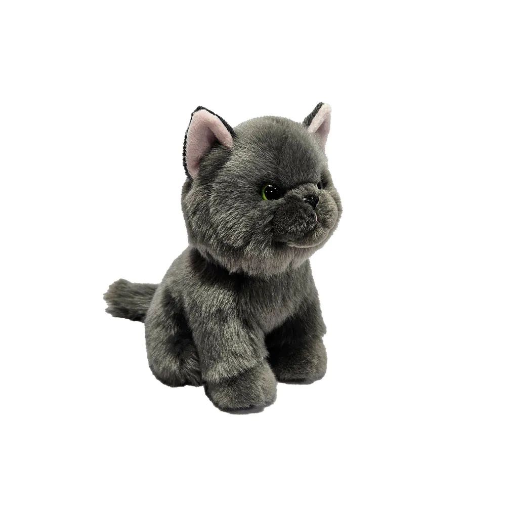 Pisica persana gri de plus Silky 18 cm - poza 2