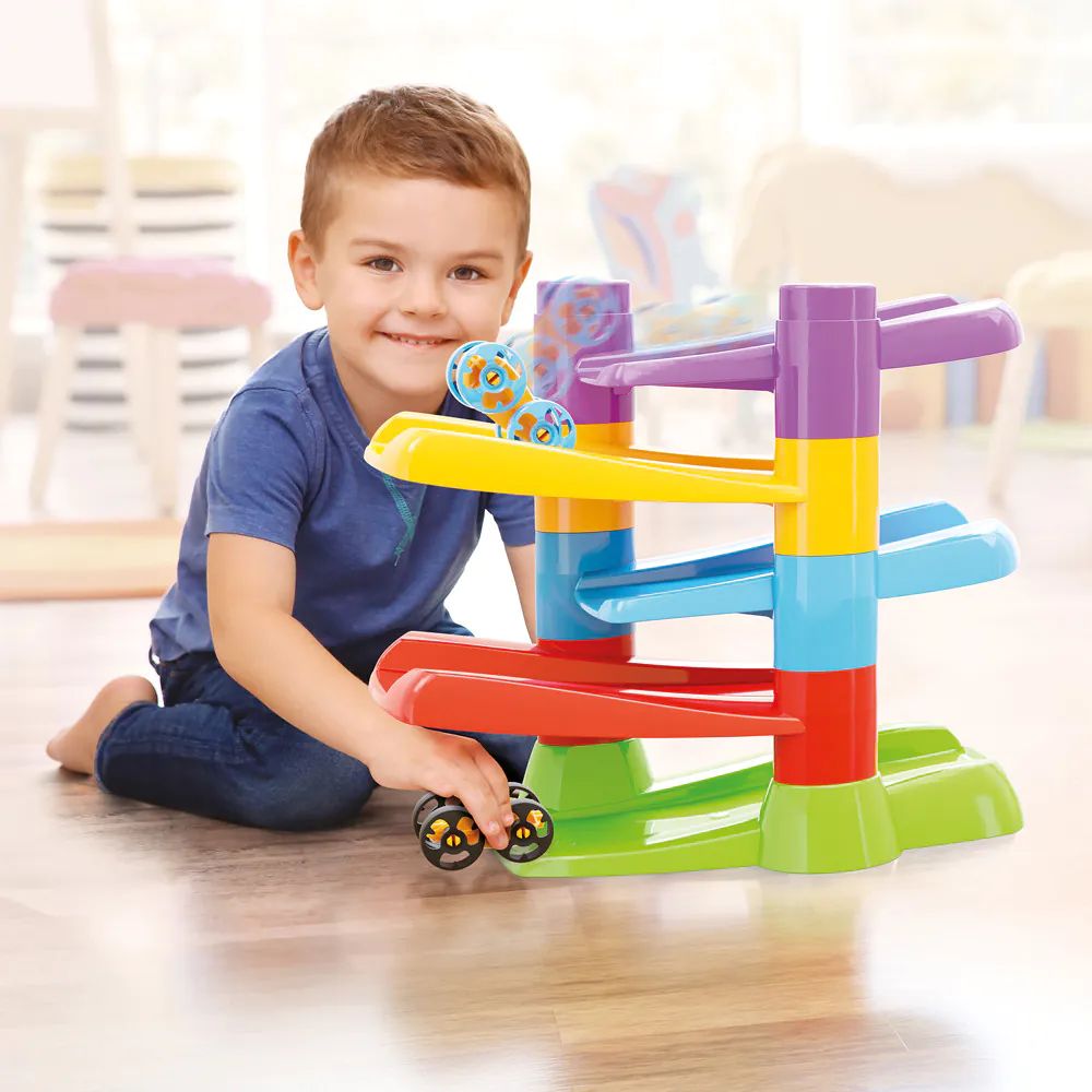 Pista cascada cu 2 masinute Quercetti Flip Car Race Track - poza 2