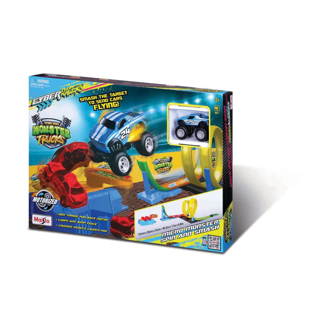 Pista cu 1 masinuta Maisto Cyber Racers Micro Monster Spin - poza 2
