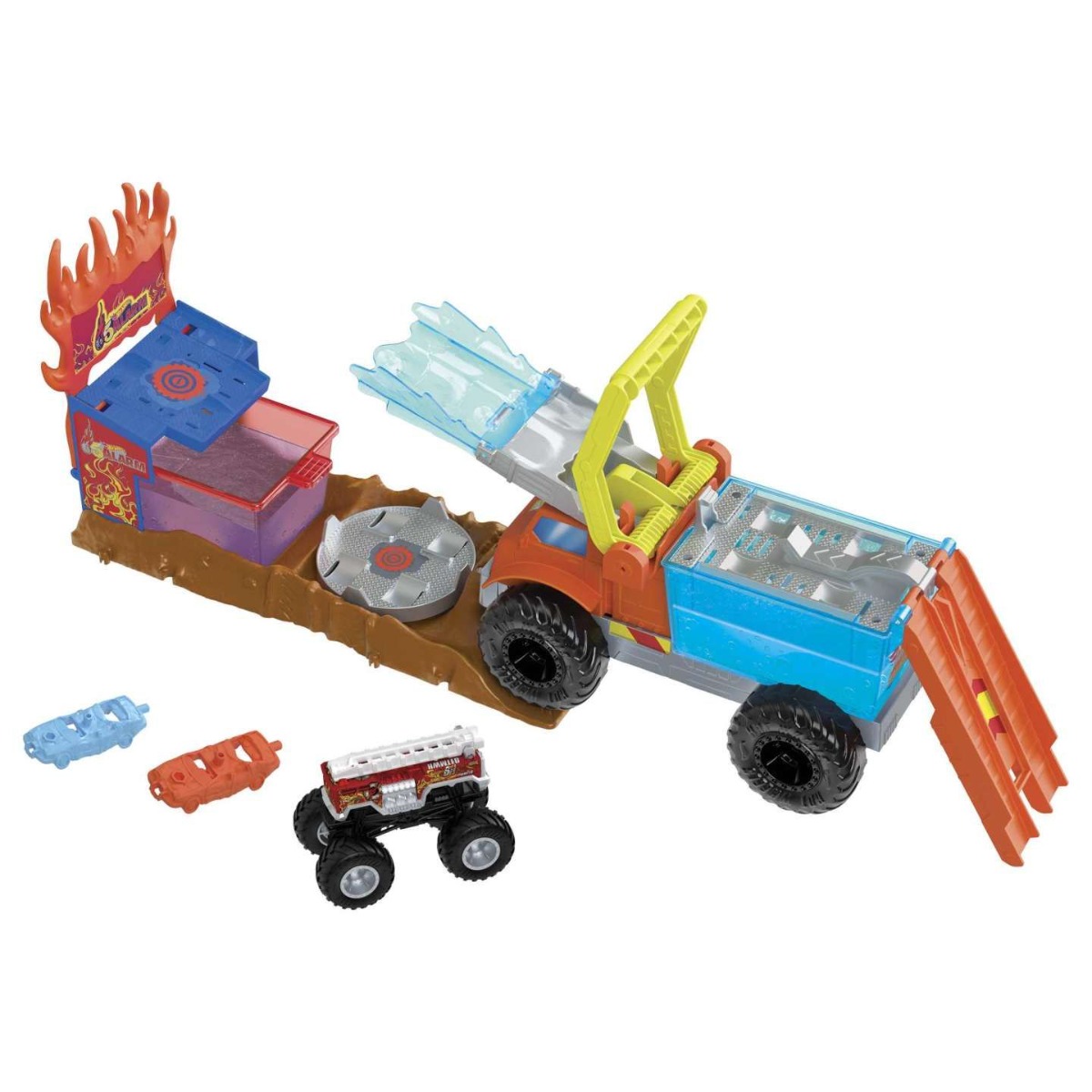 Pista cu masinuta Hot Wheels Monster Trucks Arena Smashers Color Shifters Salvarea lui 5Alarm - poza 1