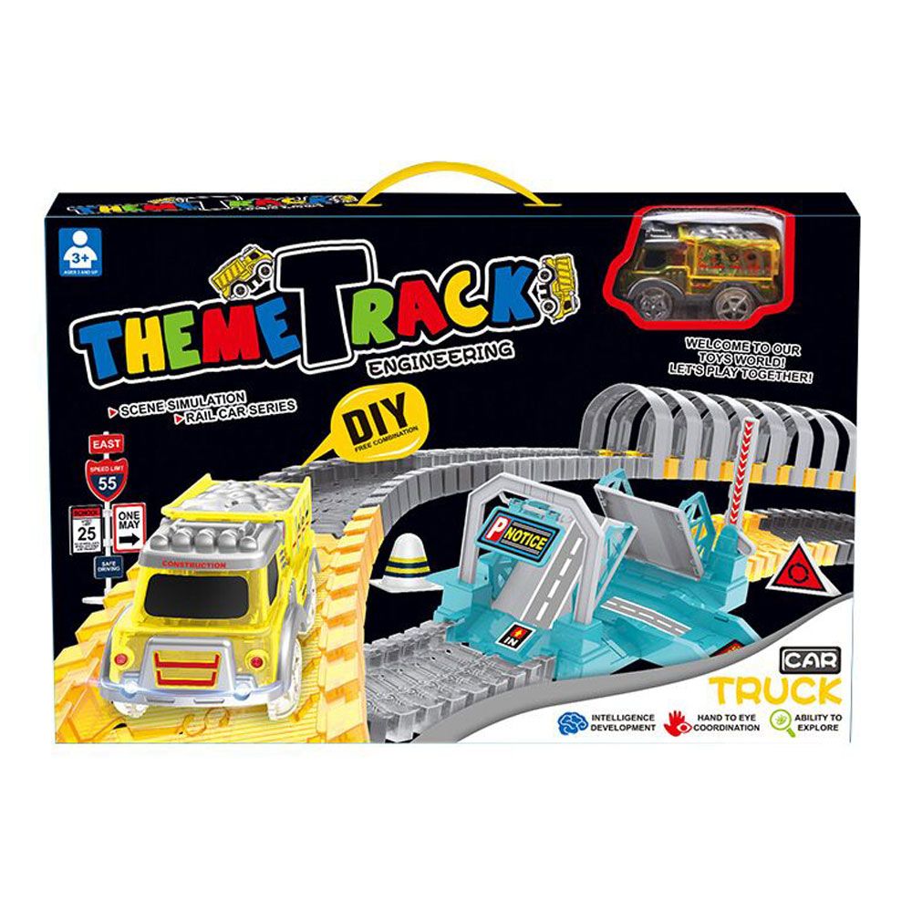 Pista cu tunel si camion cu lumini Theme Track 169 piese - poza 2