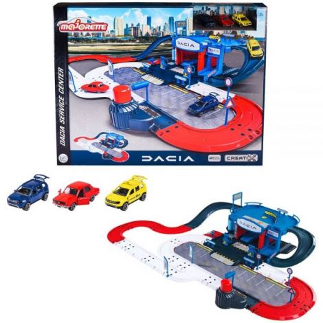 Pista de masini Majorette Dacia Service Center cu 3 masinute - poza 2