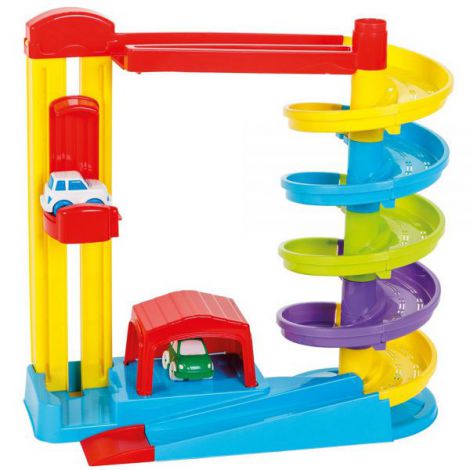Pista de masini Pilsan Road Set with Car Lift cu 2 masinute - poza 1