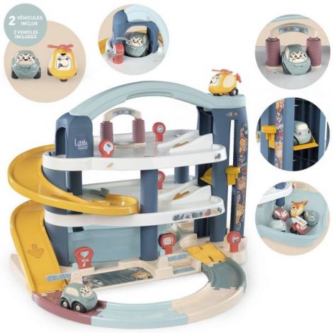 Pista de masini Smoby Big Garage cu masinuta si elicopter - poza 2