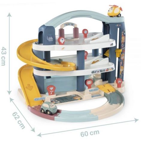 Pista de masini Smoby Big Garage cu masinuta si elicopter - poza 4