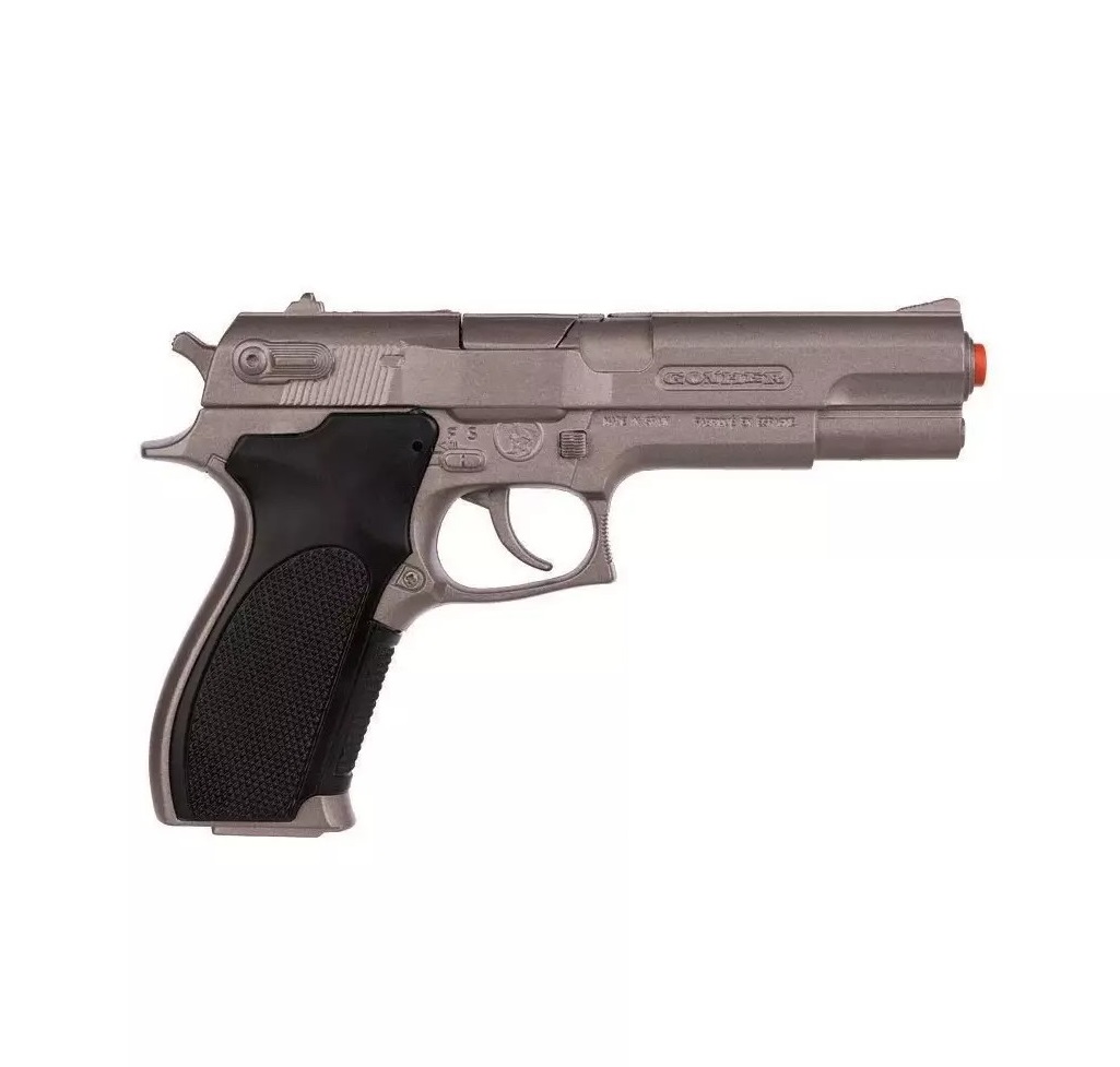 Pistol politie metalic Gonher Sound Matt 8 focuri - poza 1