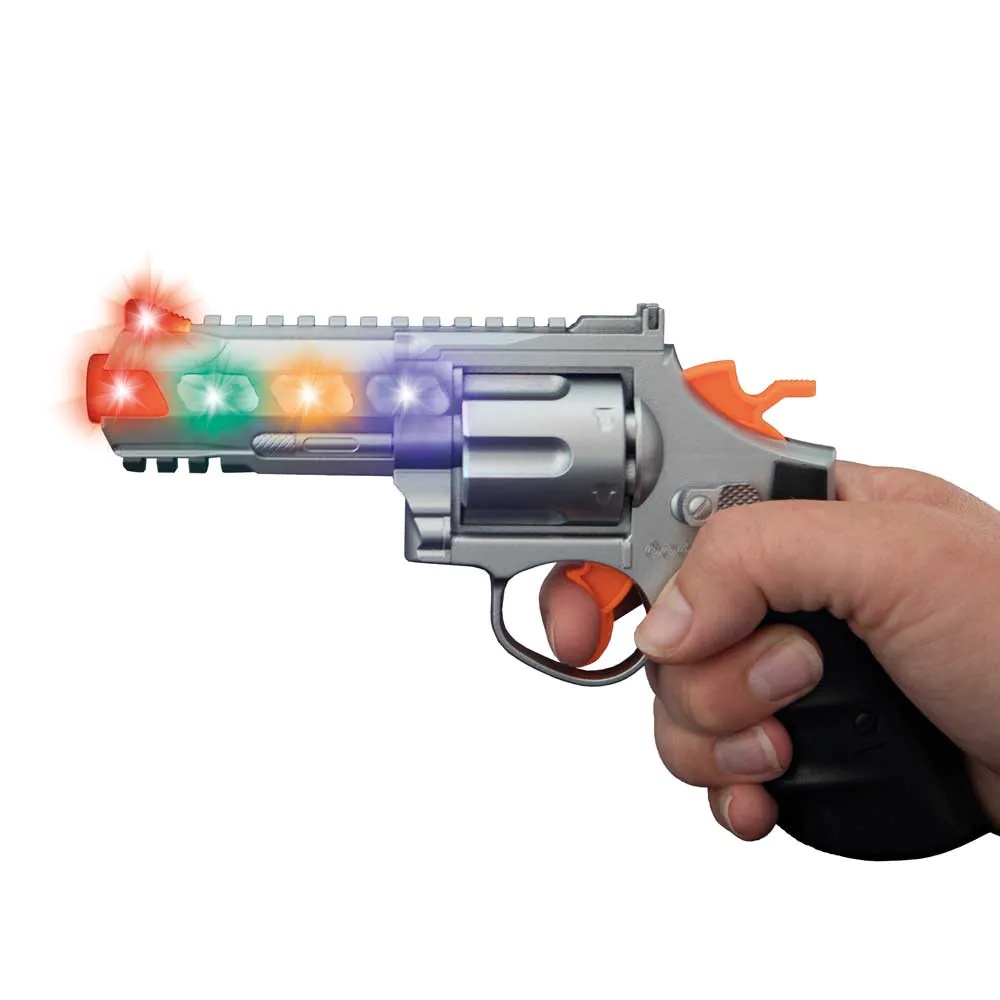 Pistol TToys cu luminite efecte sonore toc si insigna politie pentru copii - poza 4
