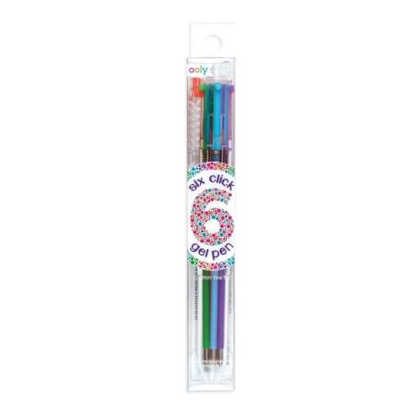 Pix cu gel multicolor cu 6 culori si mecanism retractabil - poza 1