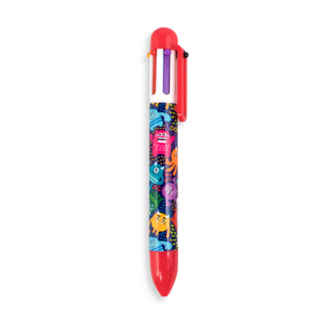 Pix multicolor cu 6 culori si mecanism retractabil Monstruleti - poza 1