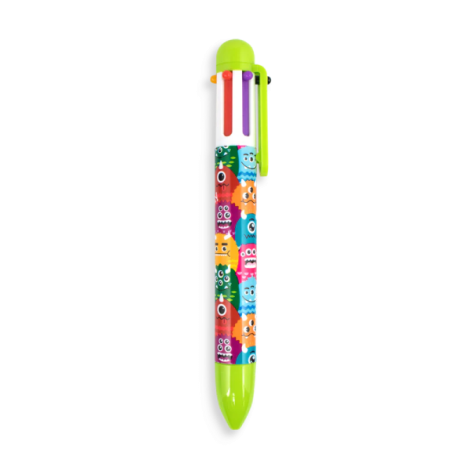 Pix multicolor cu 6 culori si mecanism retractabil Monstruleti - poza 3