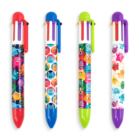 Pix multicolor cu 6 culori si mecanism retractabil Monstruleti - poza 5