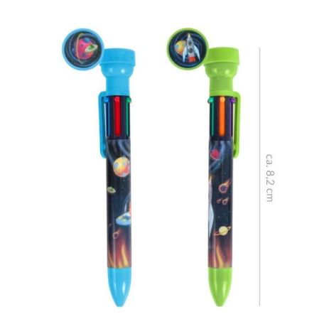 Pix multicolor cu 6 culori si stampila, Aventura spatiala - poza 2