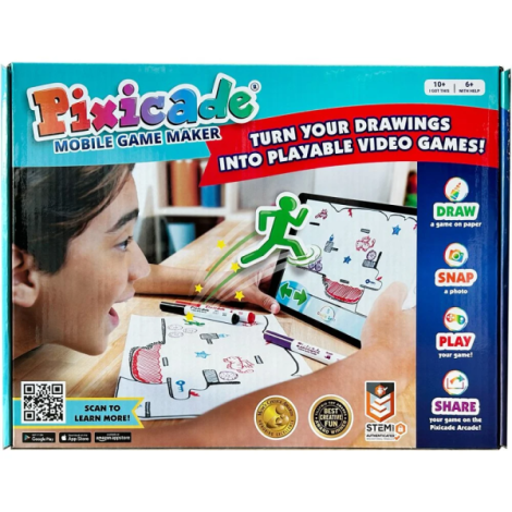 Pixicade - kit creativ multipremiat pentru a transforma desenele copiilor in jocuri video pentru mobil sau tableta, editie jo - poza 1