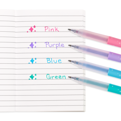 Pixuri retractabile cu gel si sclipici, Oh My Glitter!, set 4 culori - poza 3
