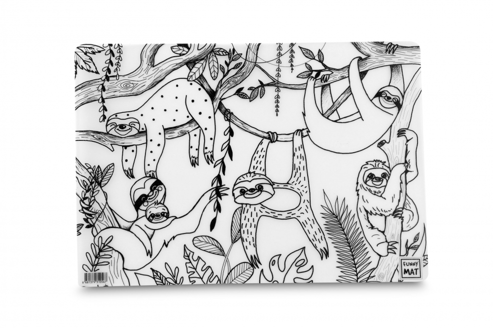 Plansa reutilizabila Funny Mat pentru colorat model Lenesi, 48x33.5 cm