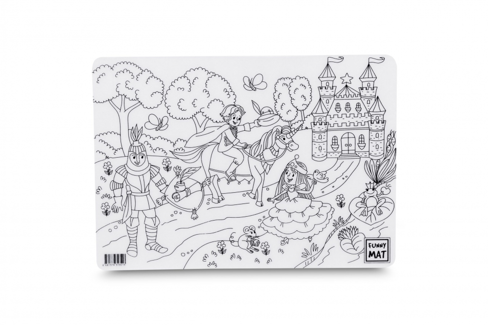 Plansa reutilizabila pentru colorat model Printesa,35x25 cm