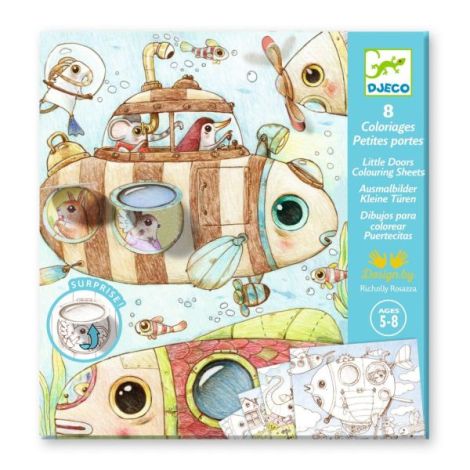 Planse de colorat cu surprize Calatoria lui Malo, Djeco - poza 1