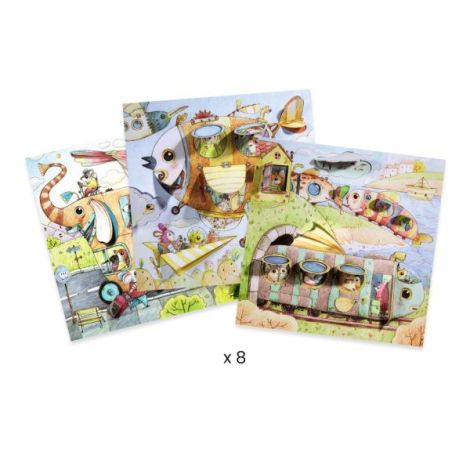 Planse de colorat cu surprize Calatoria lui Malo, Djeco - poza 3