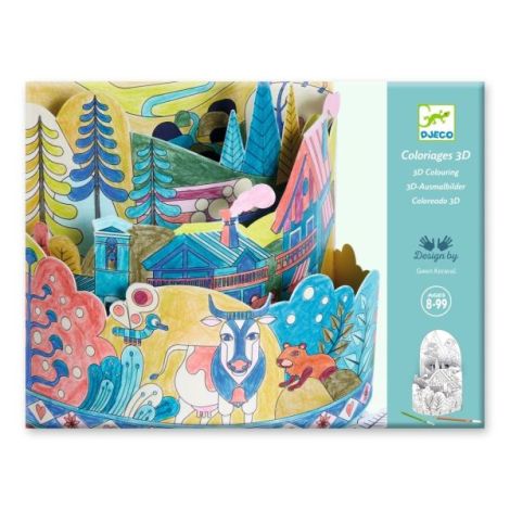 Planse de colorat si asamblat Peisaj stratificat, Djeco - poza 1