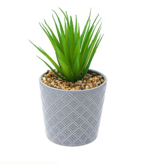 Planta decorativa artificiala in ghiveci, Verde,19 cm