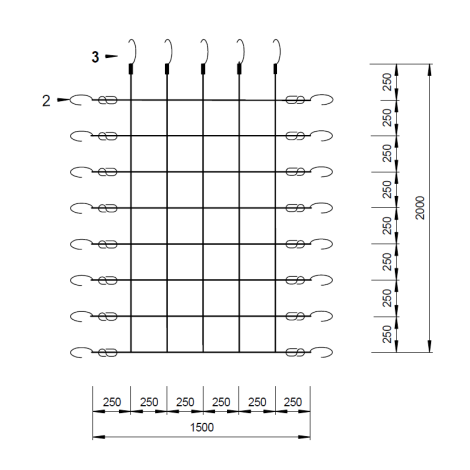Plasa de catarat pentru spatii de joaca 1.5 x 2 m KBT - poza 3