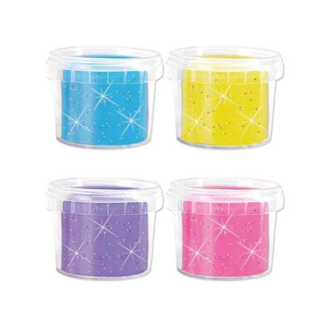 Plastilina colorata vegana cu sclipici Feel Good 4 x 90gr - poza 2