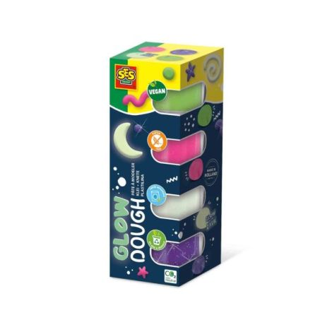 Plastilina colorata vegana Glow Feel Good 4 x 90gr - poza 1
