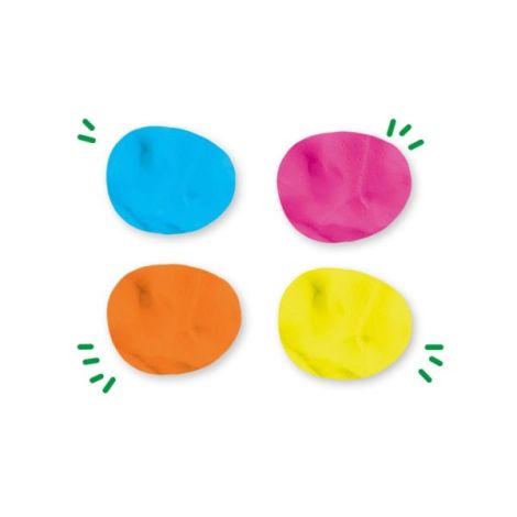 Plastilina colorata vegana pentru copii SES Happy 4 x 90 gr - poza 3