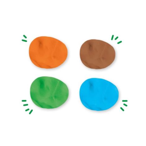 Plastilina colorata vegana pentru copii SES Nature 4 x 90 gr - poza 3