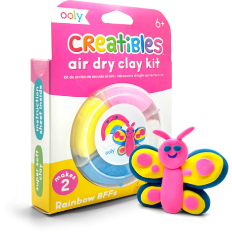 Plastilina cu uscare la aer - Rainbow, Creatibles, set DIY 4 culori - poza 1
