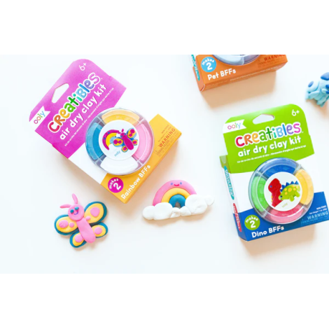 Plastilina cu uscare la aer - Rainbow, Creatibles, set DIY 4 culori - poza 4