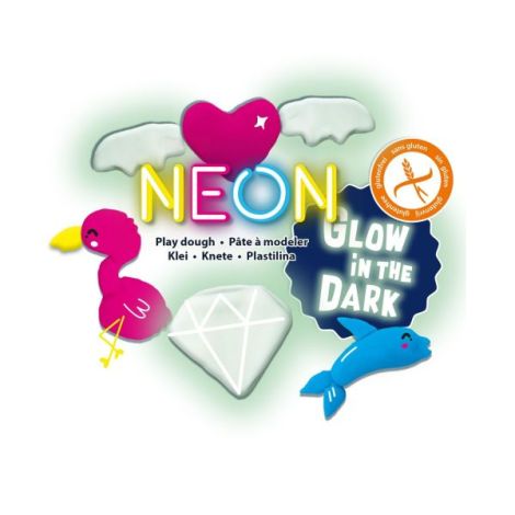 Plastilina culori neon si fluorescenta 4 x 90 gr - poza 2
