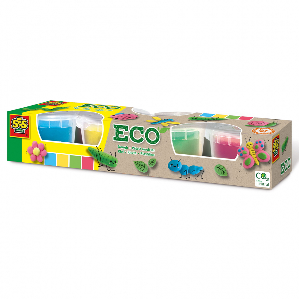Plastilina eco - 4 culori x 90 gr