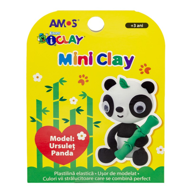 Plastilina iClay MiniClay model ursulet panda,30 grame