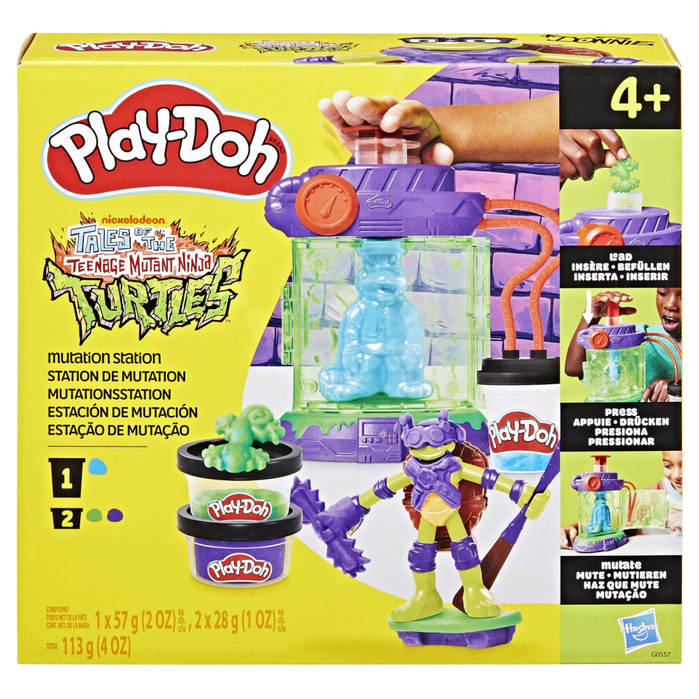PLAY DOH POVESTIRI CU TESTOASE NINJA ADOLESCENTE MUTANTE SET PLASTELINA STATIE DE MUTATII