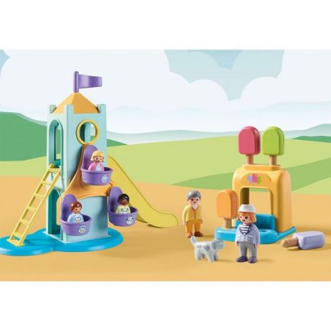 PLAYMOBIL - 1.2.3 CASTEL DE AVENTURA CU STAND DE INGHETATA - poza 3