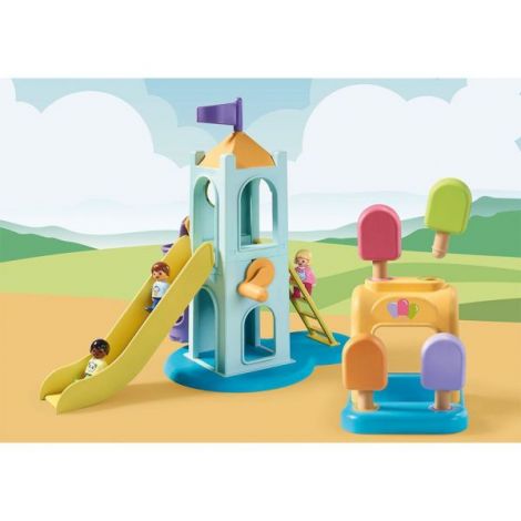 PLAYMOBIL - 1.2.3 CASTEL DE AVENTURA CU STAND DE INGHETATA - poza 4