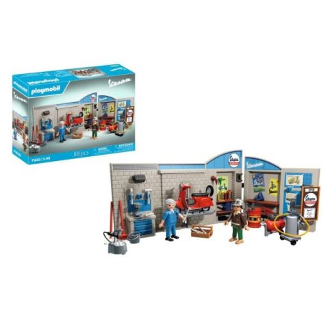 Playmobil - Atelier cu vespa rosie - poza 1