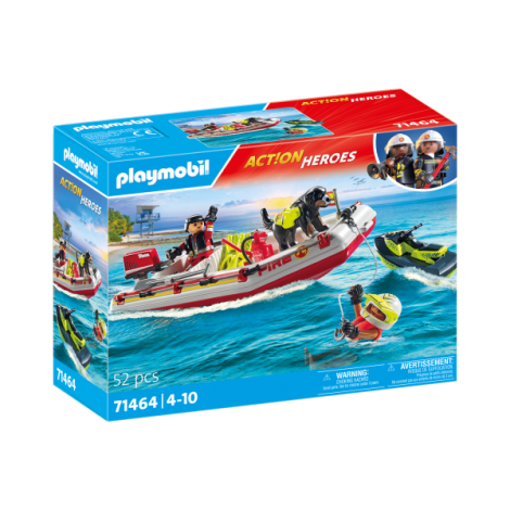 Playmobil-BARCA DE SALVARE CU SCUTER ACVATIC - poza 1