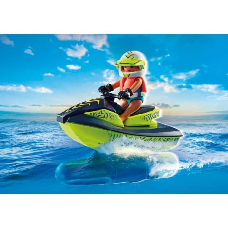 Playmobil-BARCA DE SALVARE CU SCUTER ACVATIC - poza 4
